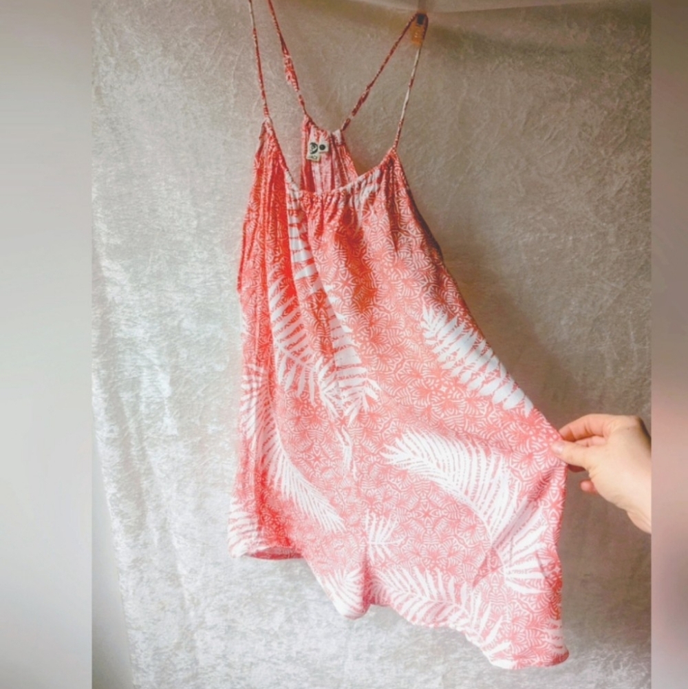 Lagaci Rayon Romper Pastel Pink Rayon  White Palms